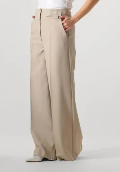beige aaiko wijde broek nore buttons r pes 345