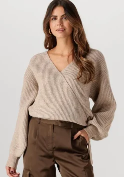 beige another label vest abby knitted cardigan