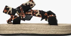 beige arizona love platte sandalen trekky raffia