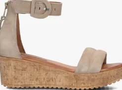 beige ayana sandalen met hak 722025