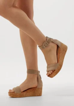 beige ayana sandalen met hak 722025