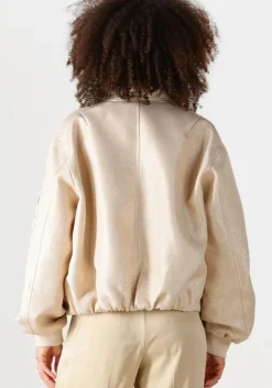 beige beaumont jack goldie bomber jacket