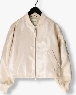 beige beaumont jack goldie bomber jacket