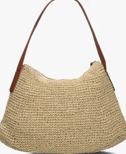 beige becksondergaard schoudertas paper straw ariya bag