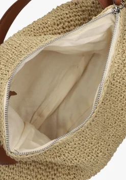 beige becksondergaard schoudertas paper straw ariya bag