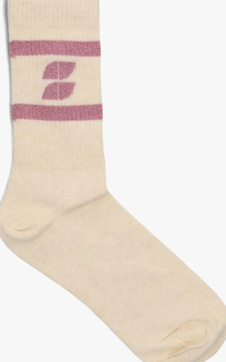 BY-BAR sokken logo sparkle grey socks>DAMES Beenmode