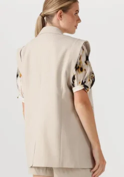 beige co'couture blazer lisacc linen wing vest