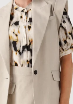 beige co'couture blazer lisacc linen wing vest