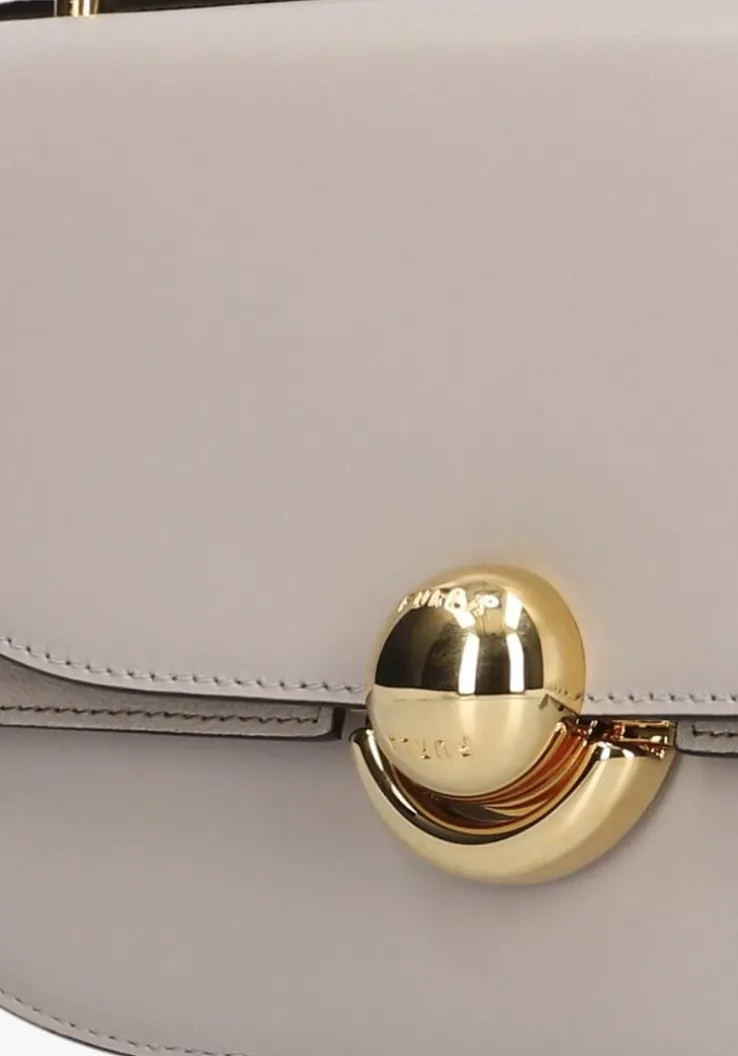 beige furla schoudertas sfera s shoulder bag