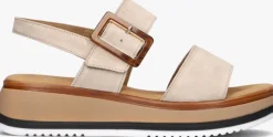 beige gabor platte sandalen 744.4