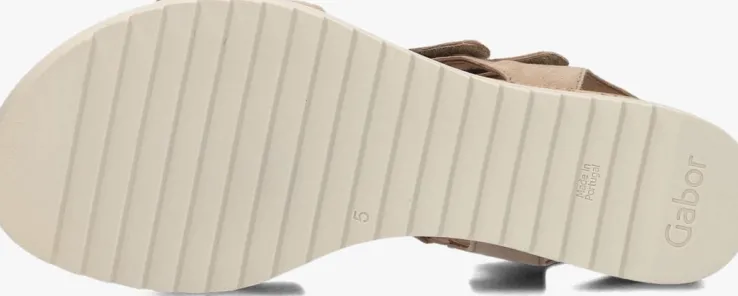 beige gabor platte sandalen 754.1