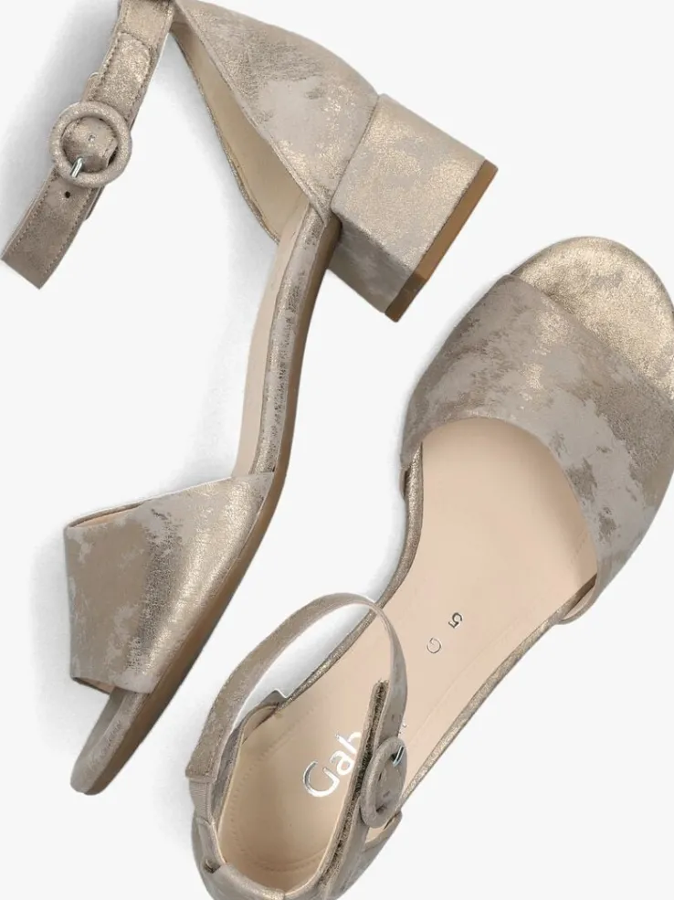 beige gabor sandalen met hak 902