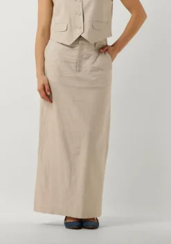 GESTUZ maxirok lizagz linen hw skirt>DAMES Rokken