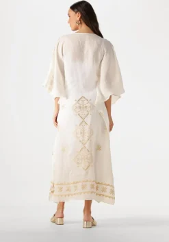 beige greek archaic kori maxi jurk 430511