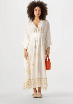 beige greek archaic kori maxi jurk 430511