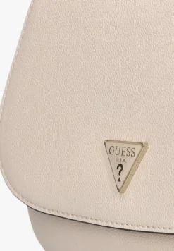 beige guess schoudertas fedora flap shoulder bag