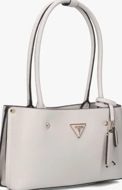 beige guess schoudertas meridian shoulder satchel