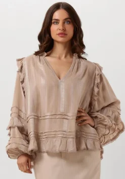 beige ibana blouses tarlotte