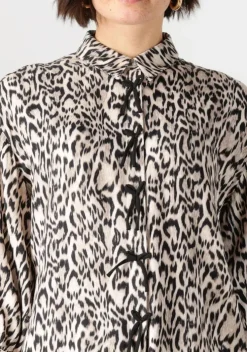 beige jansen amsterdam blouses robine blouse wa 798 3/4 sleeve bowdetails