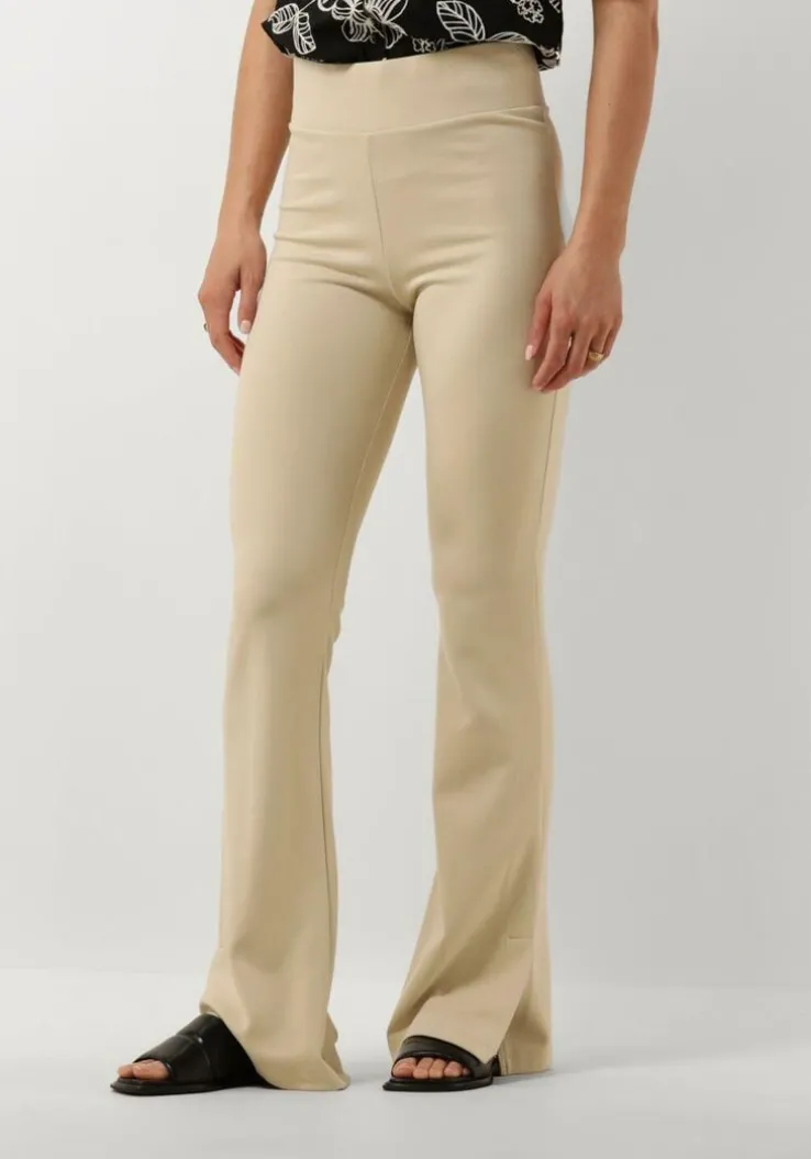 beige jansen amsterdam flared broek hv407 flaired legging