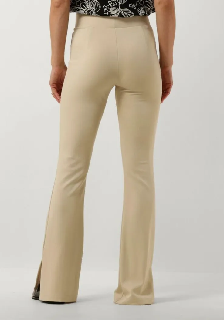 beige jansen amsterdam flared broek hv407 flaired legging