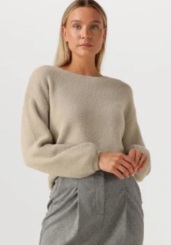 beige jansen amsterdam truien/vesten caily trui p 150 round neckline