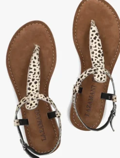 beige lazamani platte sandalen 75.611