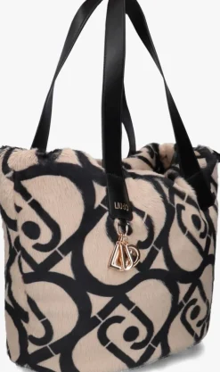 beige liu jo schoudertas verry shopping bag