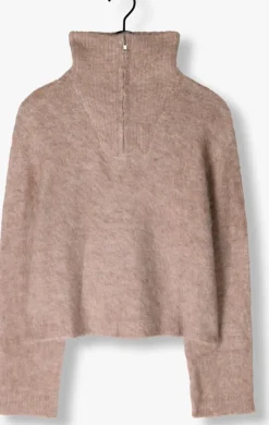 beige modström trui kanemd zip t-neck