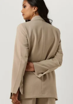 beige msch copenhagen blazer mschbarbine slit blazer