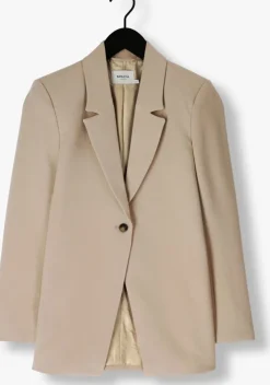 beige msch copenhagen blazer mschbarbine slit blazer