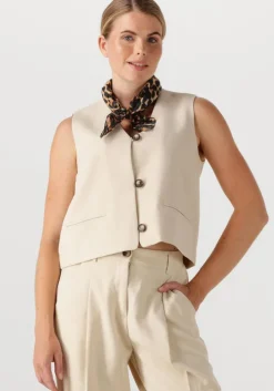 beige msch copenhagen gilet mschrosina michelle short waistcoat