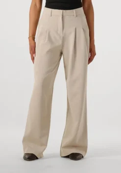 beige msch copenhagen pantalon mschmirabelle michelle hw pleat pants