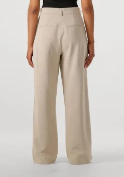 beige msch copenhagen pantalon mschmirabelle michelle hw pleat pants