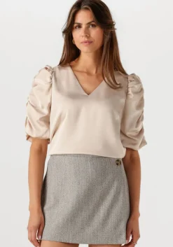 beige neo noir blouses elba heavy sateen blouse