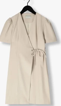 beige neo noir mini jurk sendita eyelet dress