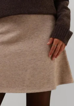 beige neo noir minirok gisa knit skirt