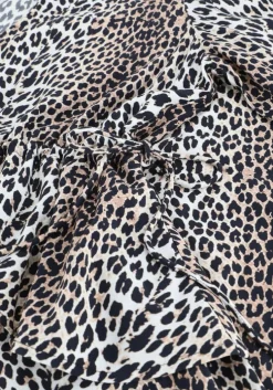 beige notes du nord maxi jurk alicia leopard dress