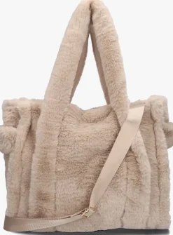 beige notre-v handtas fur bag