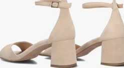 beige notre-v sandalen met hak 46654