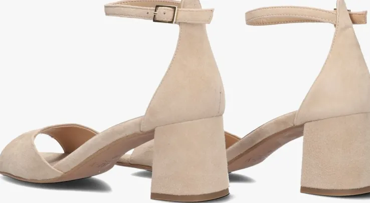 beige notre-v sandalen met hak 46654