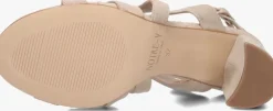 beige notre-v sandalen met hak 22552