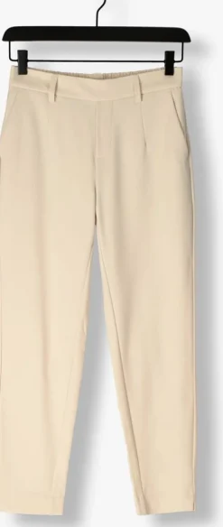 beige object pantalon objlisa slim pant
