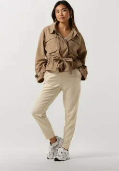 beige object pantalon objlisa slim pant