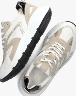 beige omoda lage sneakers cibel