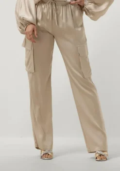 beige resort finest cargobroeken satin cargo pants