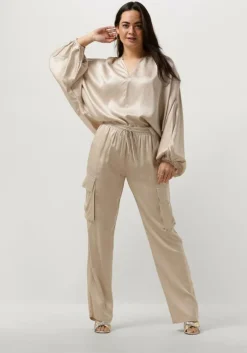 beige resort finest cargobroeken satin cargo pants