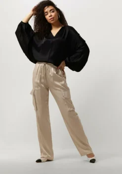 beige resort finest cargobroeken satin cargo pants
