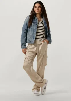 beige resort finest cargobroeken satin cargo pants
