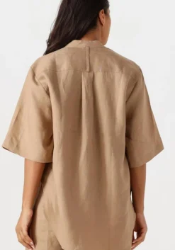 beige resort finest top short sleeve blouse